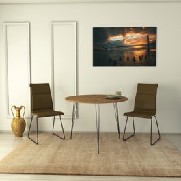 Hanah Home Sandalf Mesa Industrial Roble Caucásico